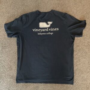 Final Sale! Vineyard Vines Vintage Logo Lafayette College Men’s Blue T-Shirt XXL